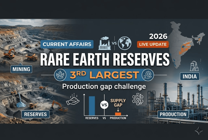 India's Rare Earth Reserves: Third Largest Globally but Production Lags Behind