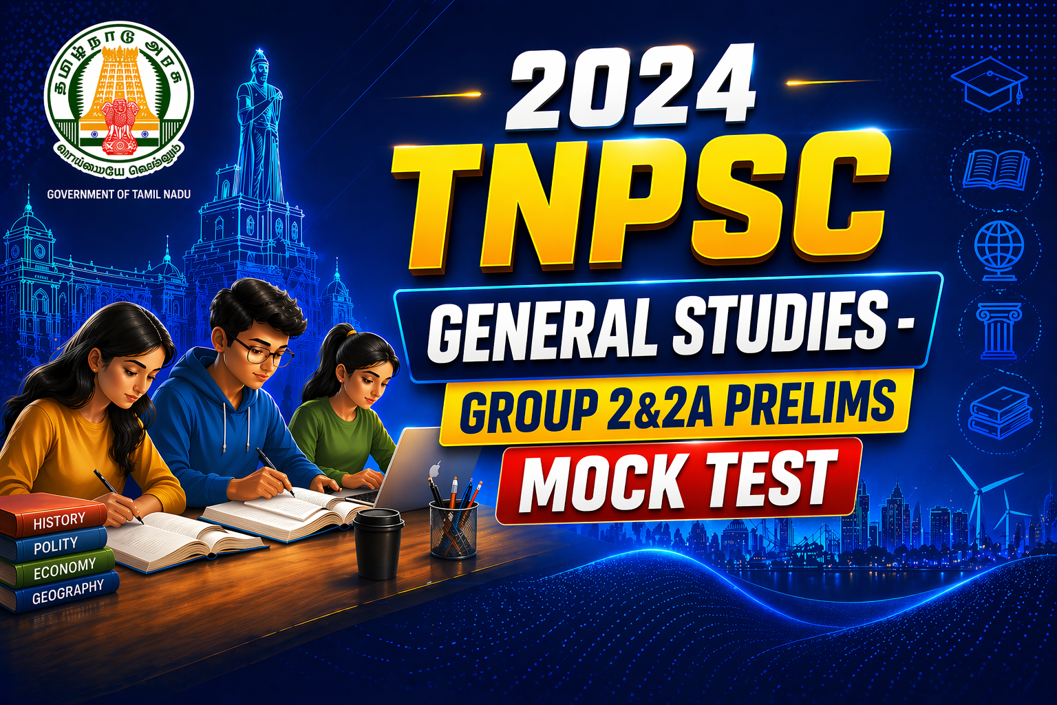 TNPSC Group 2 & 2A Prelims 2024 Previous Year Paper (General Studies & English) | Real Exam Mock Test